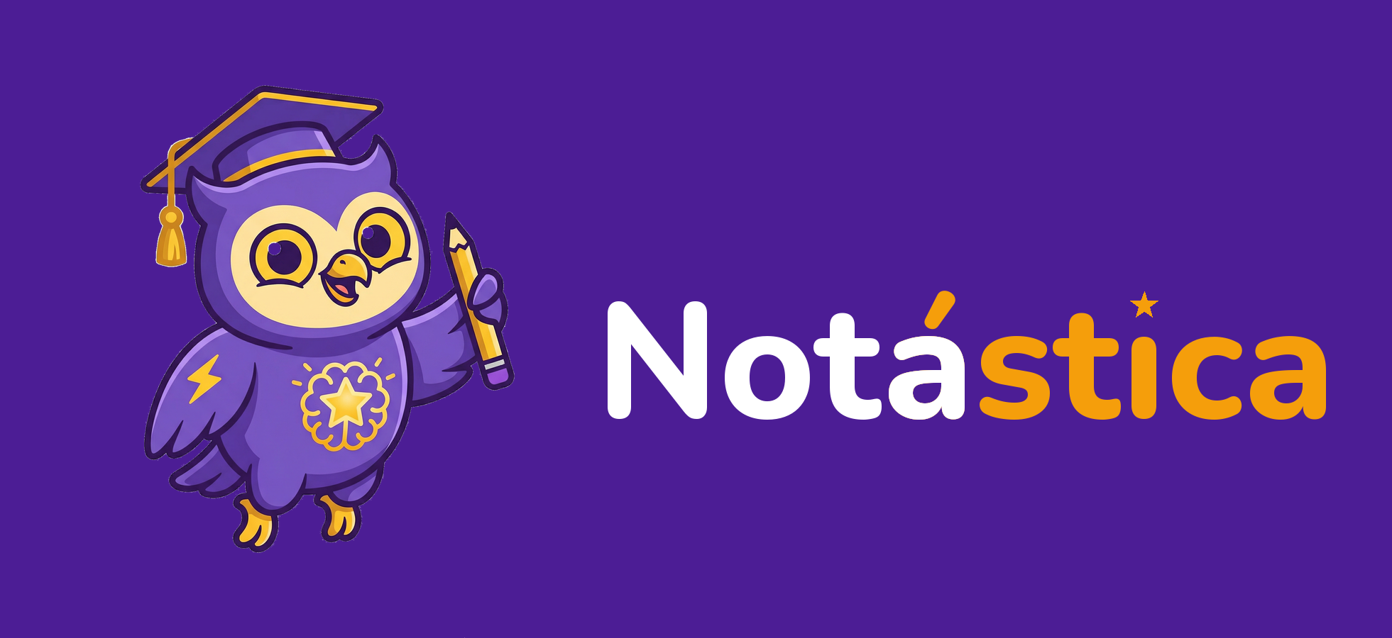 Logo da Notástica em tema escuro